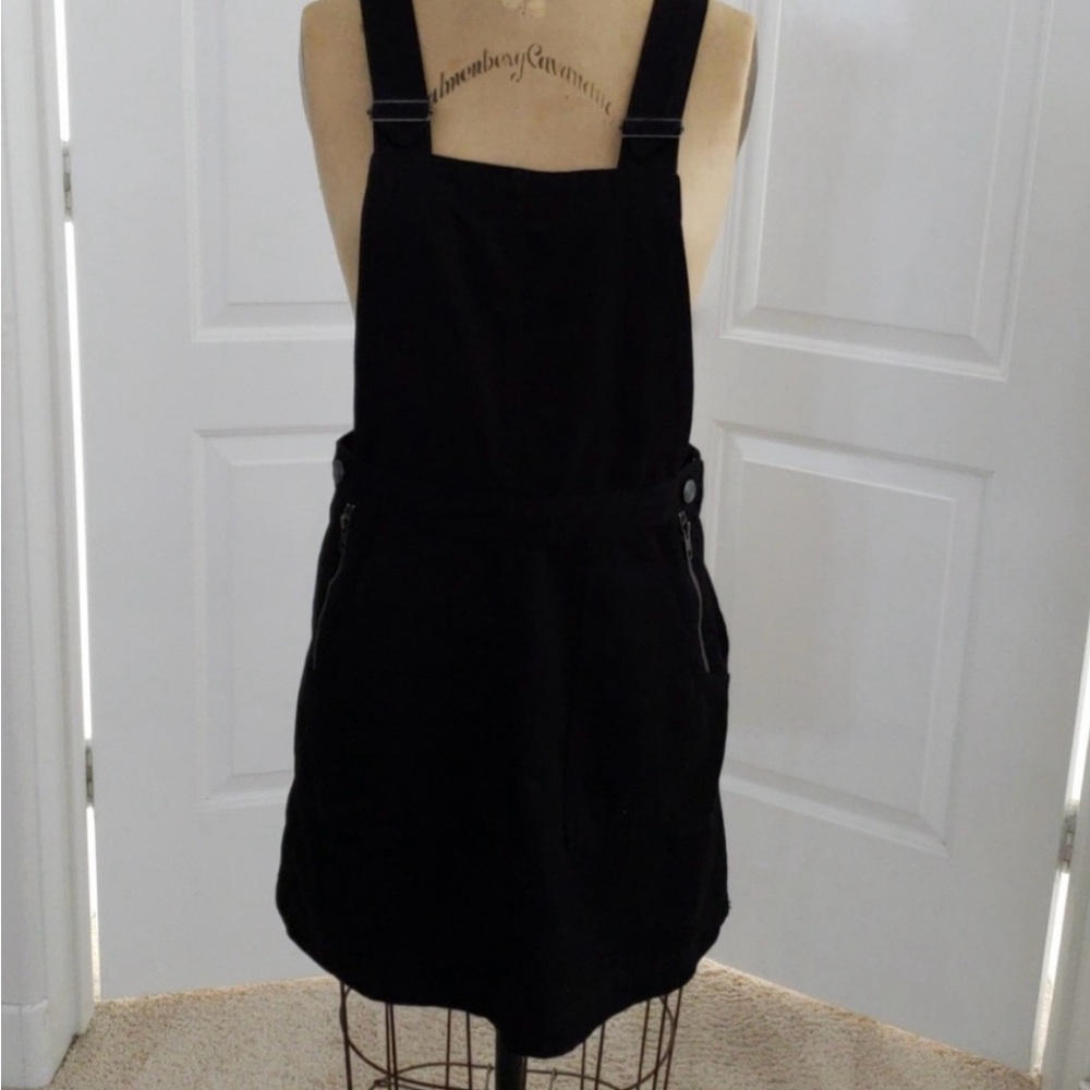 Black denim overall jumper